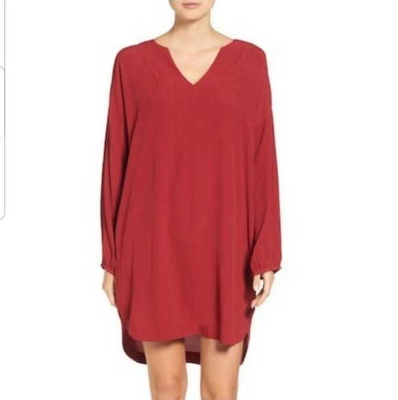 Madewell Tops - Madewell Du Jour Red Tunic Dress